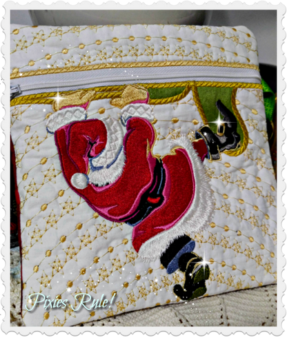 Santa In The Bag 5x7 Pouch