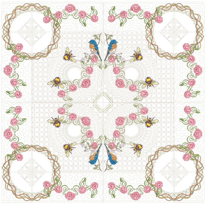 Shabby Rose Quilt - 6X6