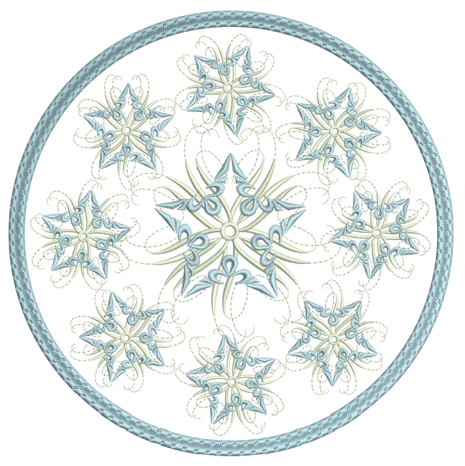 Snow Star Candle Mat 8x8