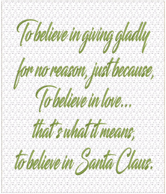 To Believe In Santa 8x12 Wall Hanging