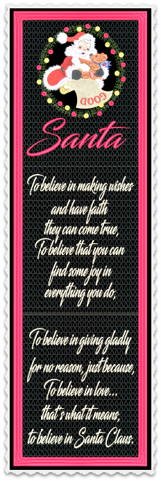 To Believe In Santa 8x12 Wall Hanging