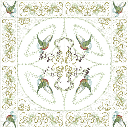 Tweet Melody Pillow 8x8