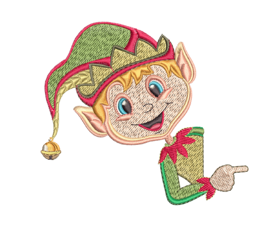 Magic Christmas Pillow Case - White Boy Elf 4x4