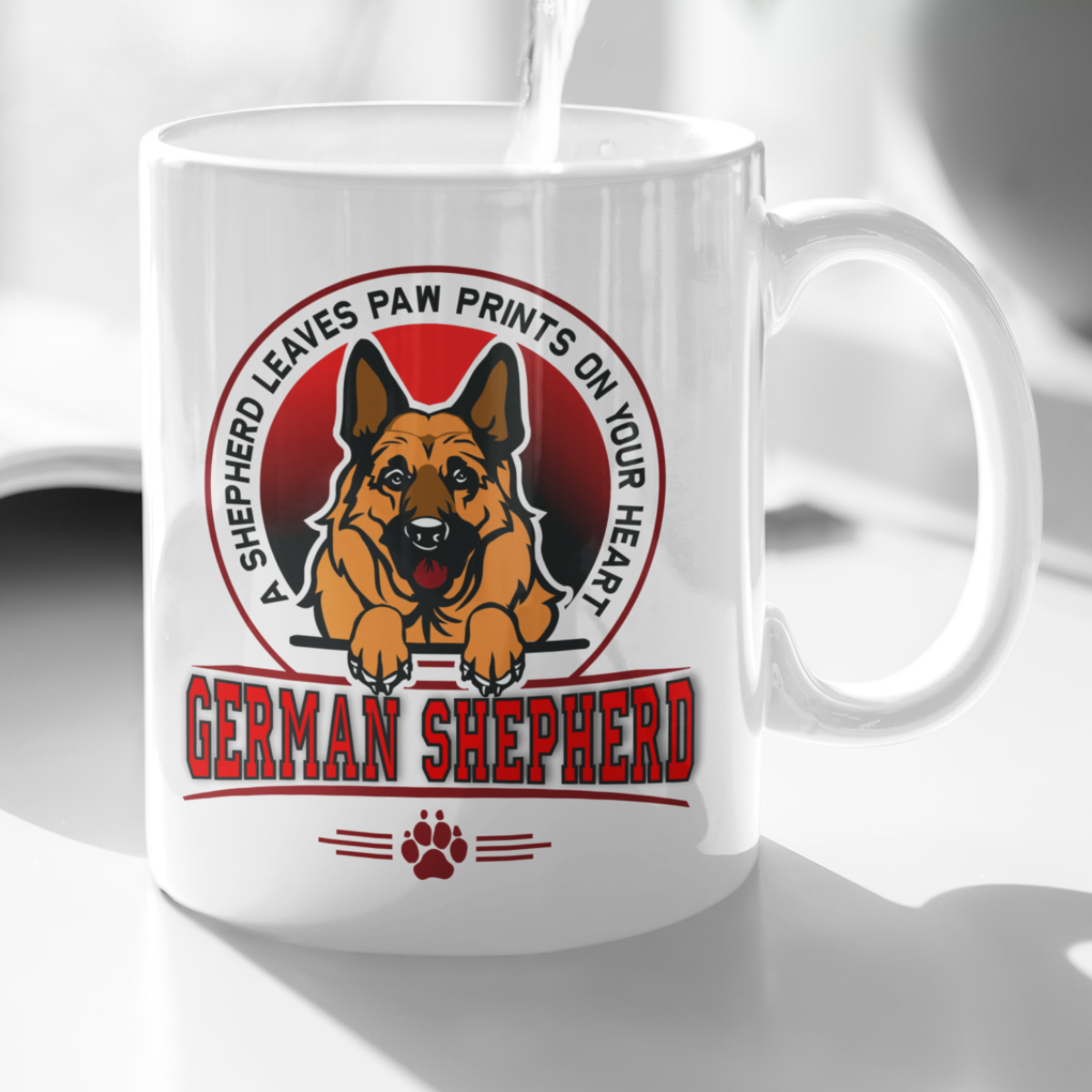 Paws On Your Heart - Shepherd Mug